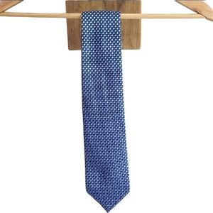 Reaction Kenneth Cole Blue Dot Circle Pattern Silk Tie
